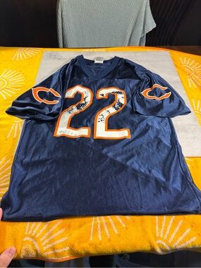 NFL Kids Navy Blue Jersey with Orange & White Number 22